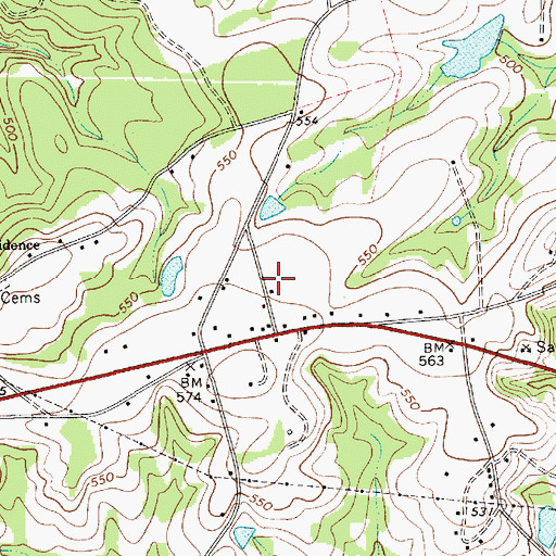 Topographic Map of Winzo School (historical), SC