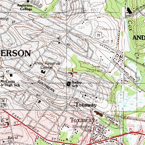 Topographic Map of Church of God, SC