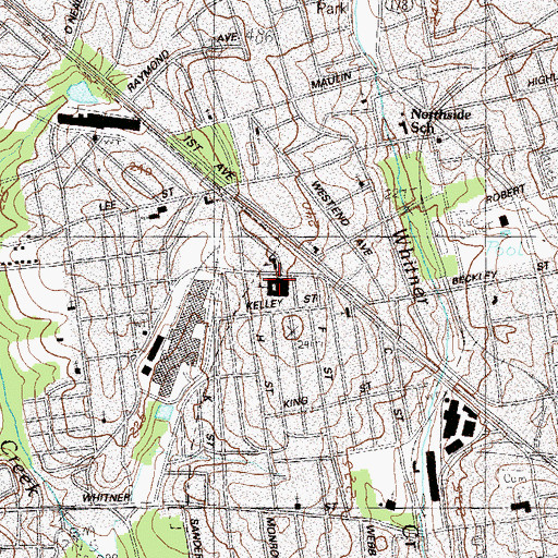 Topographic Map of Glenn Street School, SC