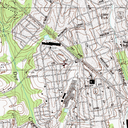Topographic Map of Oakwood Baptist Church, SC