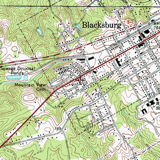Topographic Map of Church of God, SC