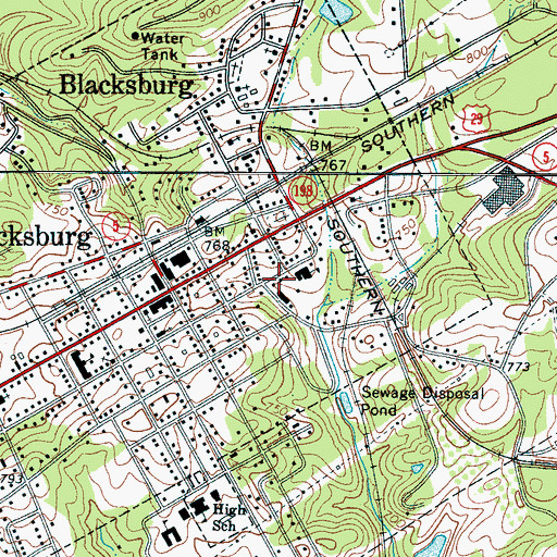Topographic Map of Trinity African Methodist Episcopal Zion Church (historical), SC