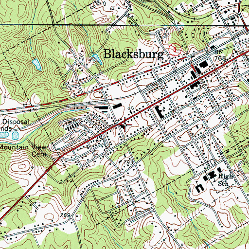 Topographic Map of Union Church, SC
