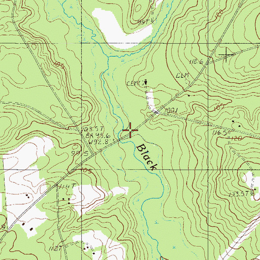 Topographic Map of Huffman Burnt Millpond, SC