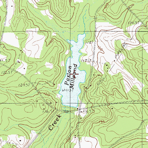Topographic Map of Paxton Millpond, SC