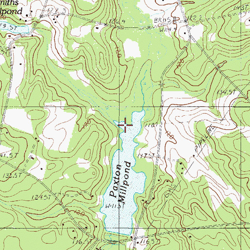 Topographic Map of Pond Branch, SC
