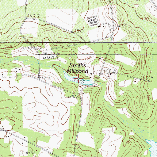 Topographic Map of Smiths Millpond, SC