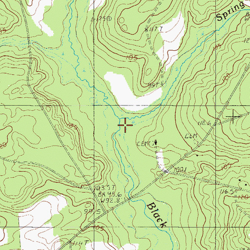 Topographic Map of Spring Branch, SC