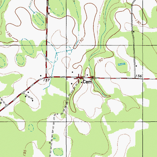 Topographic Map of Barrett church (historical), SC