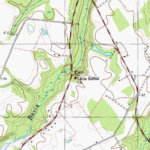 Topographic Map of Bethel School (historical), SC