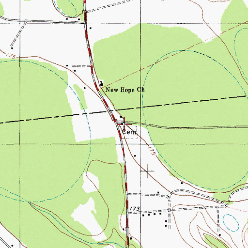 Topographic Map of Big New Hope Church, SC