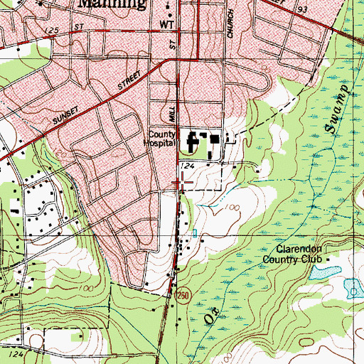 Topographic Map of Bi-Lo Plaza Shopping Center, SC