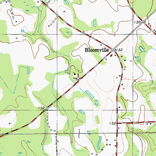Topographic Map of Bloomville School (historical), SC