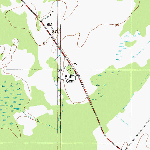 Topographic Map of Butler School (historical), SC