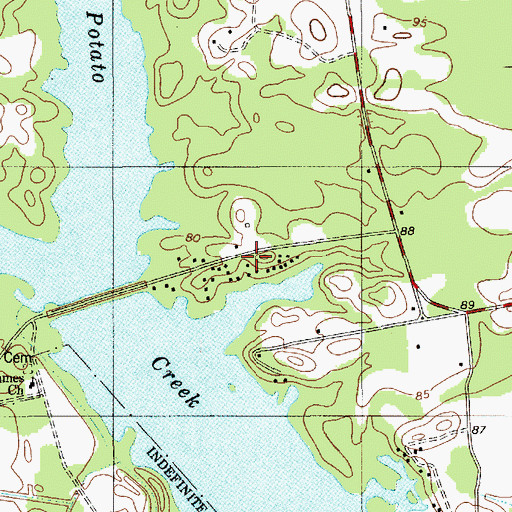 Topographic Map of Camp Robinson, SC
