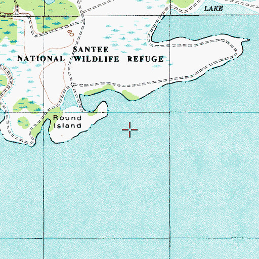 Topographic Map of Cuddo Lake (historical), SC