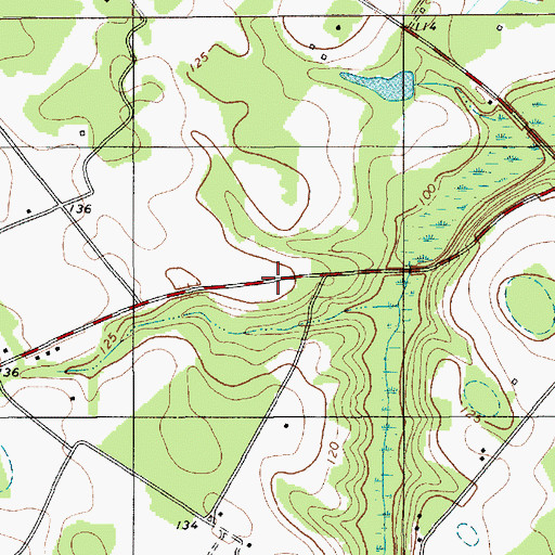 Topographic Map of Delain Chapel (historical), SC