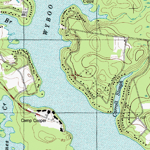 Topographic Map of Frierson, SC