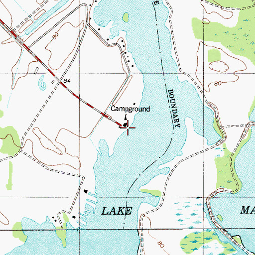 Topographic Map of Goat Island Landing, SC