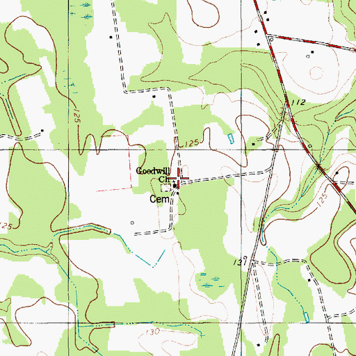 Topographic Map of Goodwill School (historical), SC