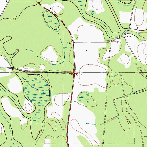 Topographic Map of Green Savanna School (historical), SC
