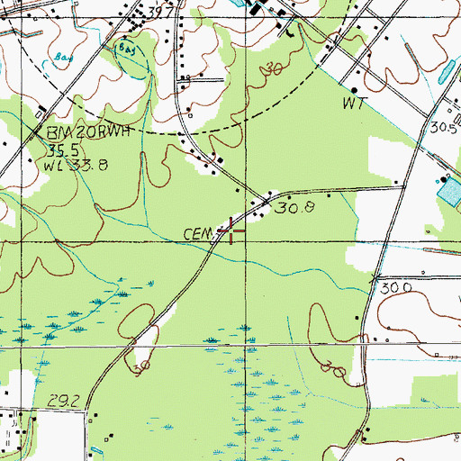 Topographic Map of Hickory Grove School (historical), SC