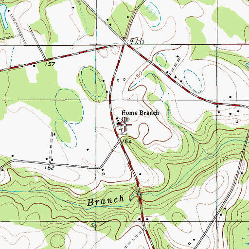 Topographic Map of Home Branch Cemetery, SC