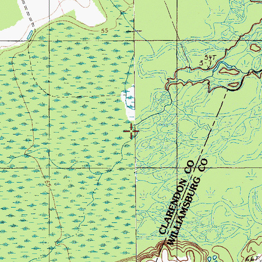 Topographic Map of Jordan Pond (historical), SC