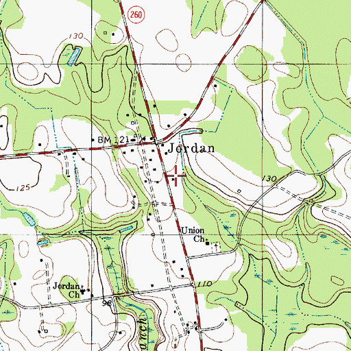 Topographic Map of Jordan School (historical), SC