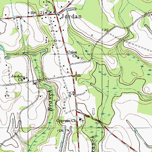 Topographic Map of Jordan School (historical), SC