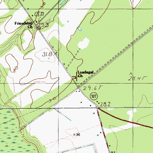 Topographic Map of Loadagal Church, SC