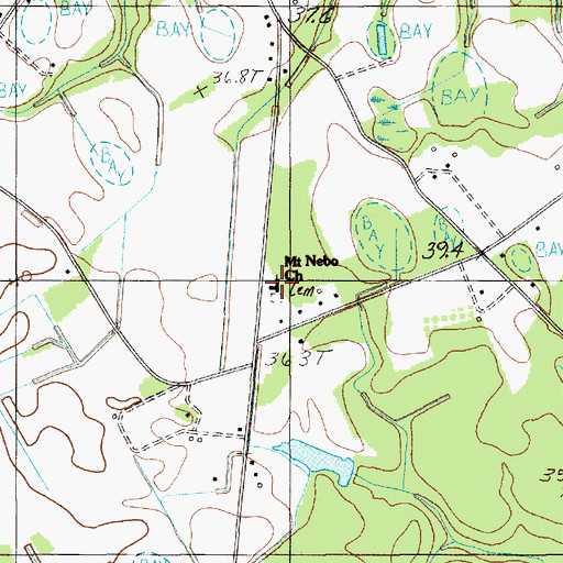 Topographic Map of Mount Nebo Church, SC