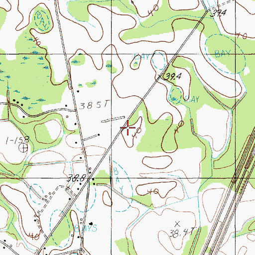 Topographic Map of Mount Olive School (historical), SC