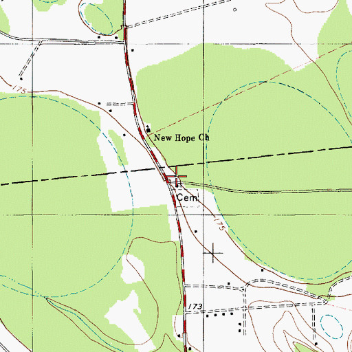 Topographic Map of New Hope School (historical), SC