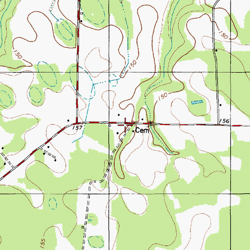 Topographic Map of New Road School (historical), SC