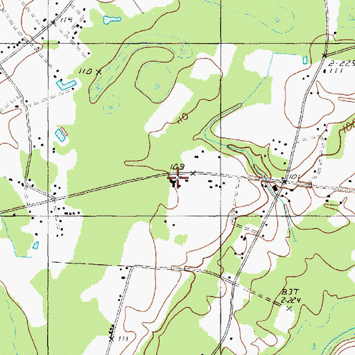 Topographic Map of Oak Grove Church, SC