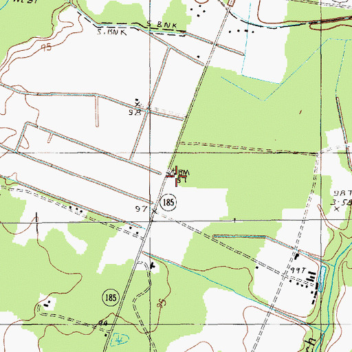 Topographic Map of Oak Grove Church, SC