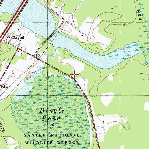Topographic Map of Oaks School (historical), SC