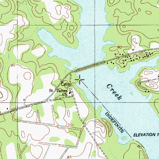 Topographic Map of Potato Creek Landing, SC