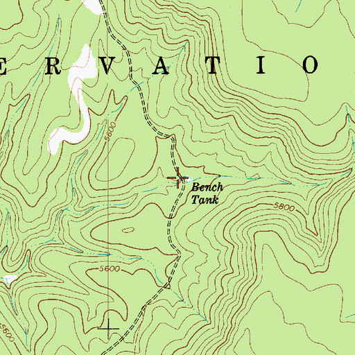 Topographic Map of Bench Tank, AZ