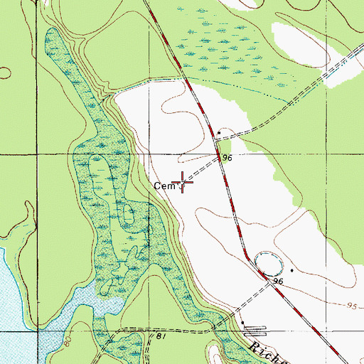 Topographic Map of Richardson Cemetery, SC