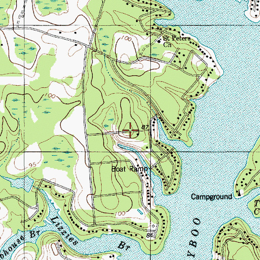 Topographic Map of Rowland, SC
