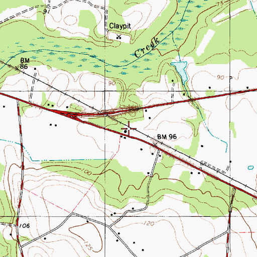 Topographic Map of Saint Matthews Church, SC