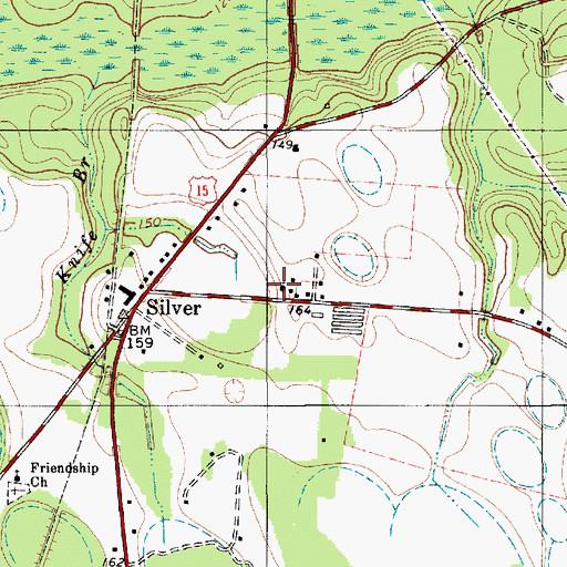 Topographic Map of Silver School (historical), SC