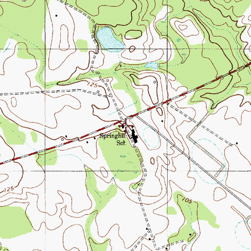 Topographic Map of Spring Hill Church, SC