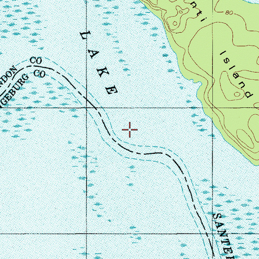 Topographic Map of Stave Island (historical), SC