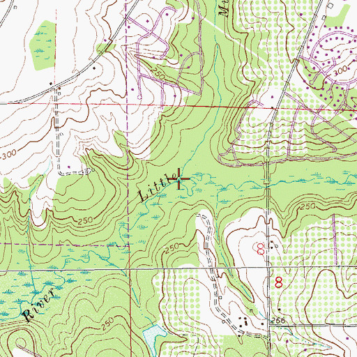 Topographic Map of Murphy Mill Branch, AL