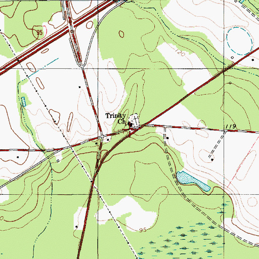 Topographic Map of Trinity School (historical), SC