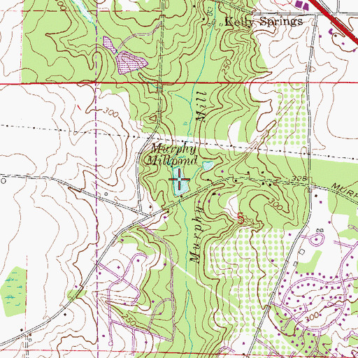 Topographic Map of Murphy Millpond, AL