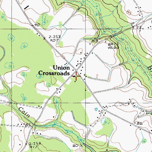Topographic Map of Union Church, SC